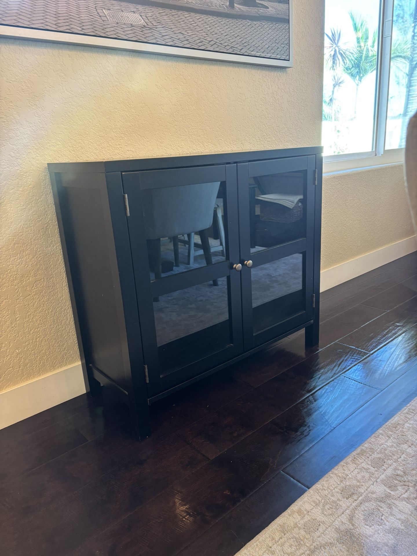 4 Shelf Cabinet With Glass Doors