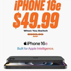 iPhone 16e $49.99