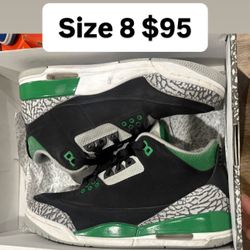 Jordan 3s Pine Green Size 8