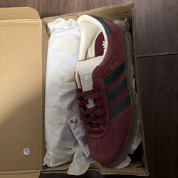 Adidas Gazelle Indoor Collegiate Burgundy Green Sz. 9.5 