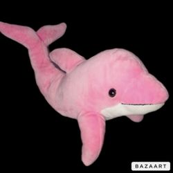 12” Pink Plush Dolphin Toy By Fun Stuff Inc