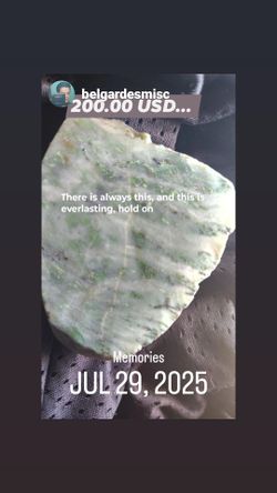 Jadeite Jade Slab, Moss pattern.