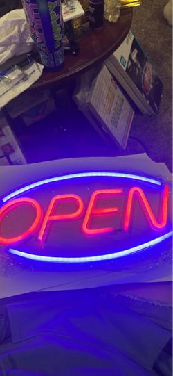 LED Neon Open Sign FACTORY, SEALED