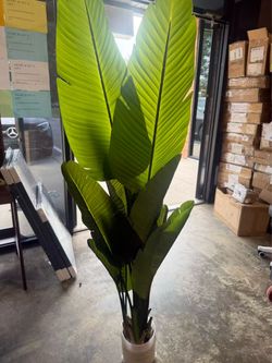 HAIHONG Artificial Bird of Paradise Plant, Fake Tree with Realistic Leaves and Durable pots, Realistic Branches Artificial Tree for Indoor Outdoor Hom