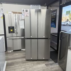 Samsung - Bespoke 29 Cu Ft 4-Door Flex French Door Refrigerator With Beverage Center In Stainless Steel