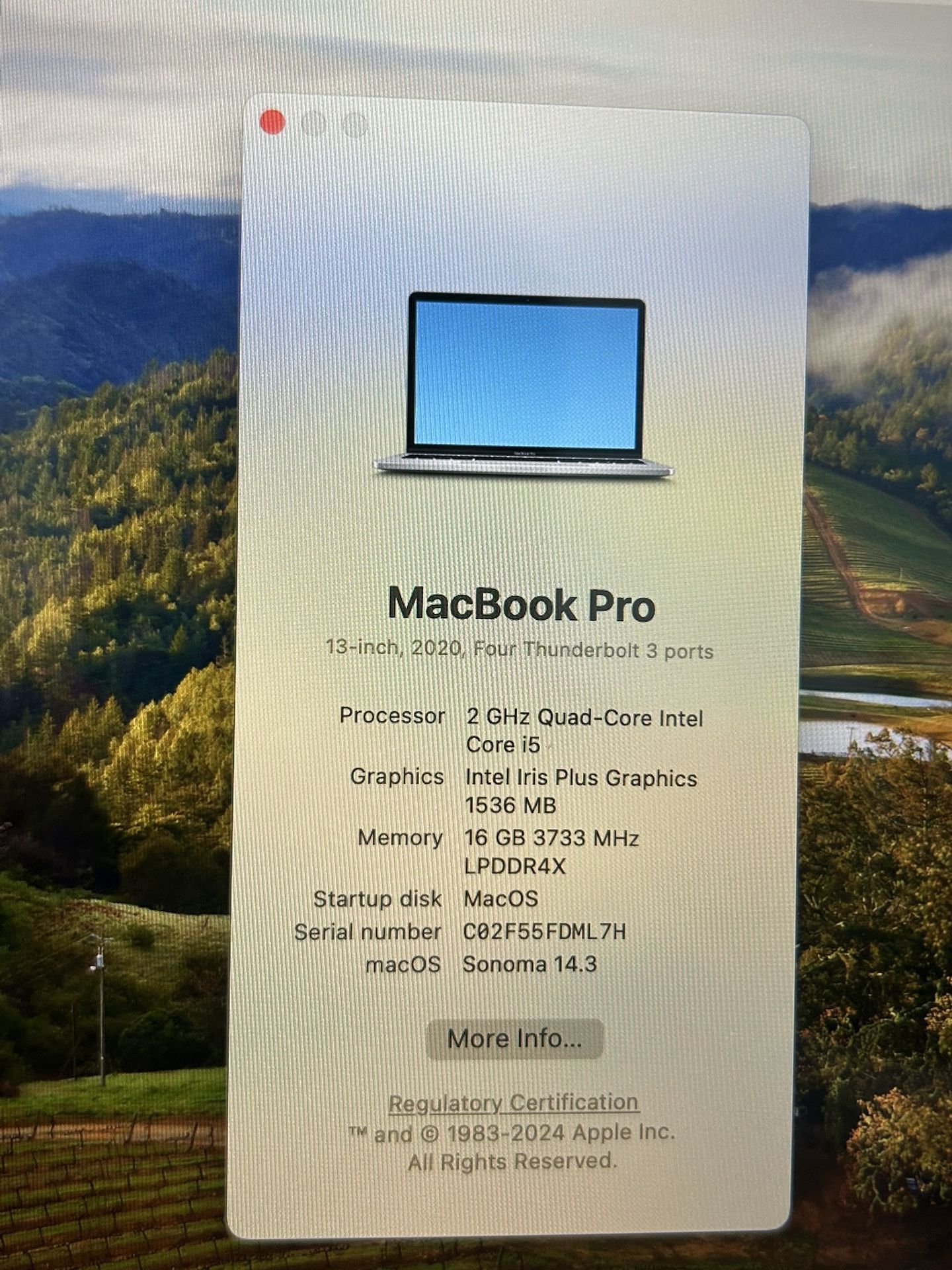 2020 Apple MacBook Pro