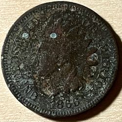 1866 Indian Head Cent - PrAg