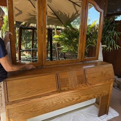 Headboard Approx: 63”wX36”t - with Mirror - MAKE OFFER