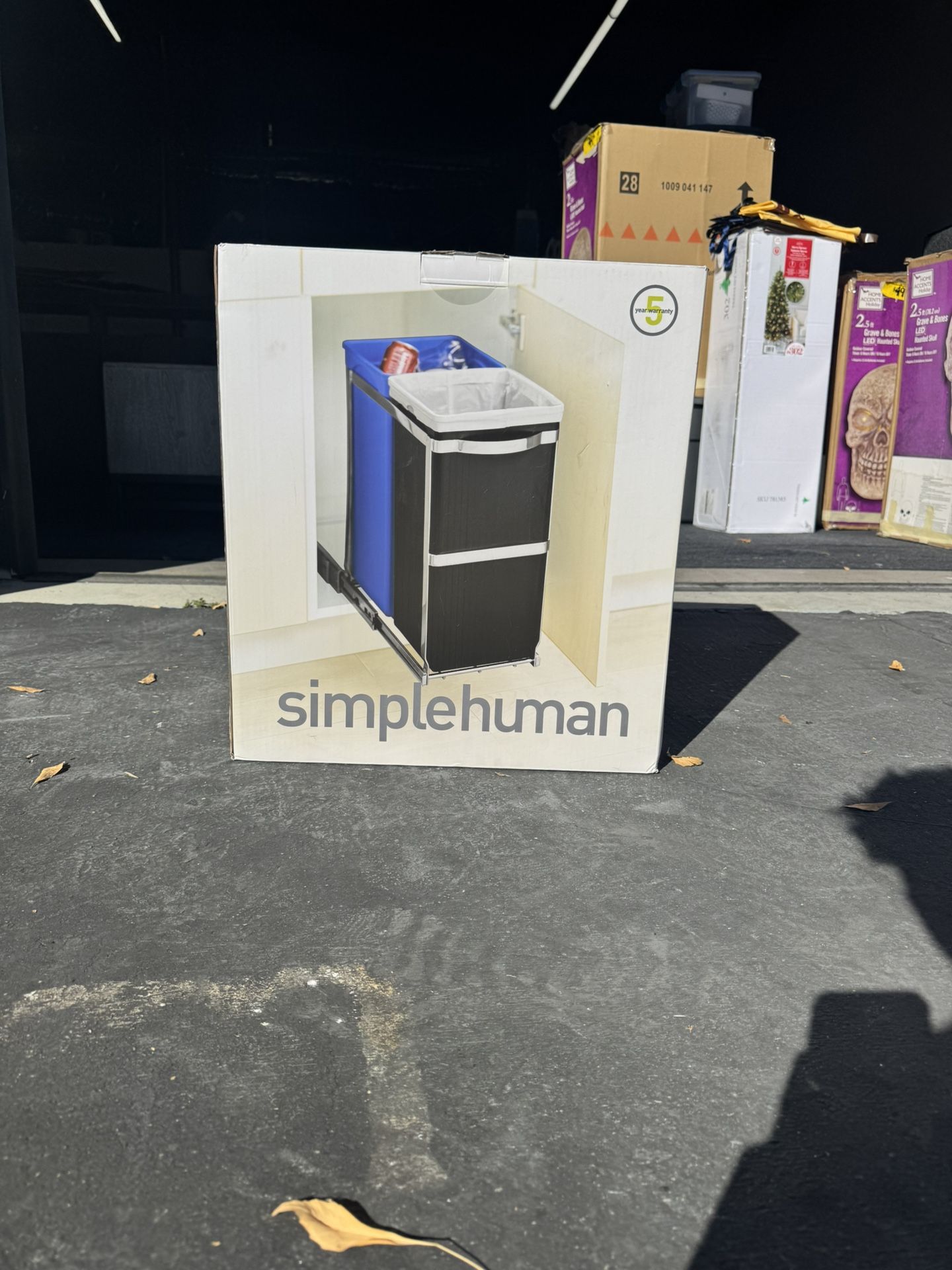 SimpleHuman dual compartment pull-out can
