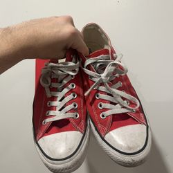 Mens Red Converses Size 9 
