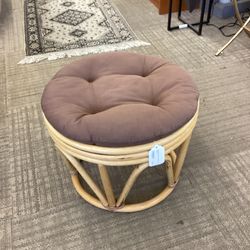 Bamboo Ottoman w/Cushion (AS IS)