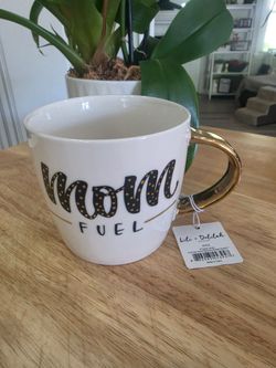 Gold Handled "Mom Fuel" Coffee Mug