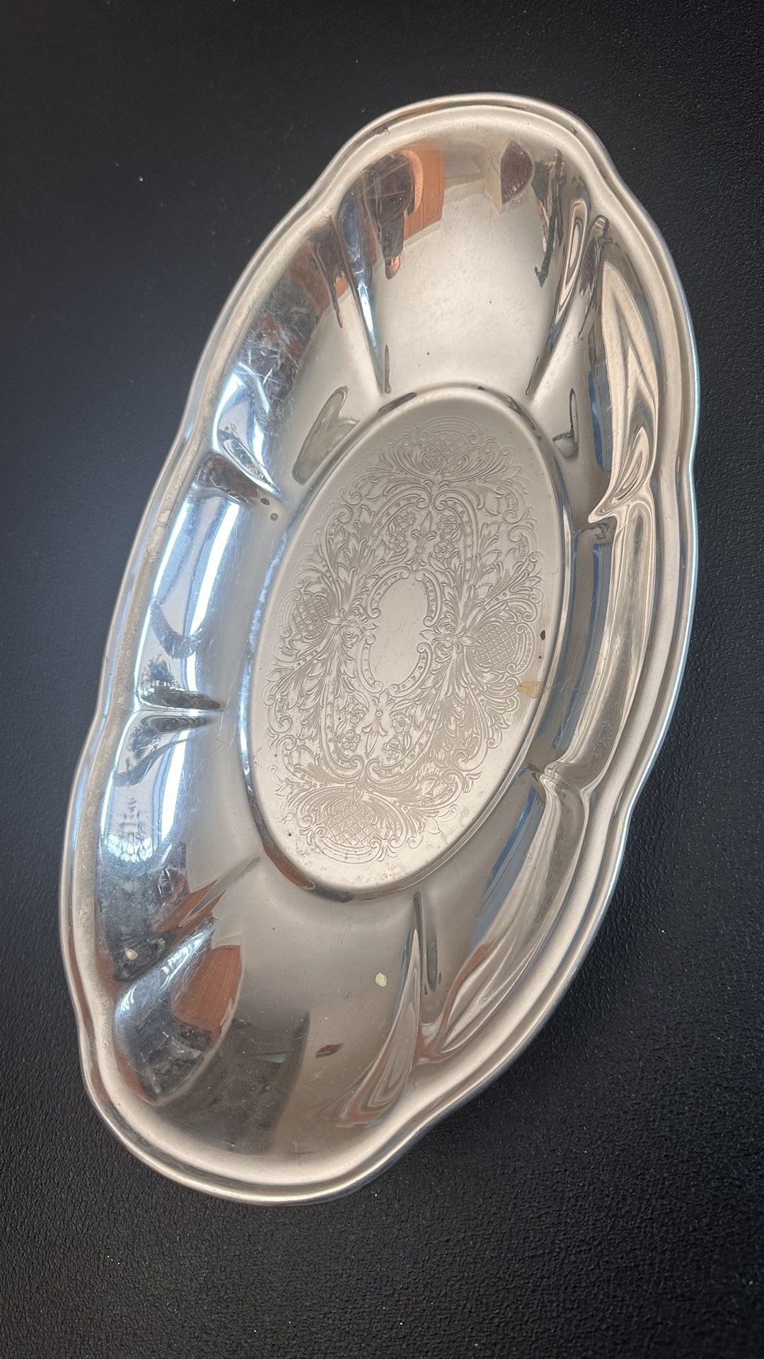 Vintage Elegant Silver Plated Serving Tray