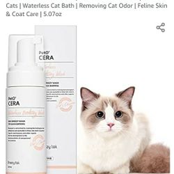 Waterless Cat Shampoo | Cat Dry Shampoo | No Rinse Foam Wash for Cat | Waterless Foam Shampoo for Cats | Waterless Cat Bath | Removing Cat Odor | Feli