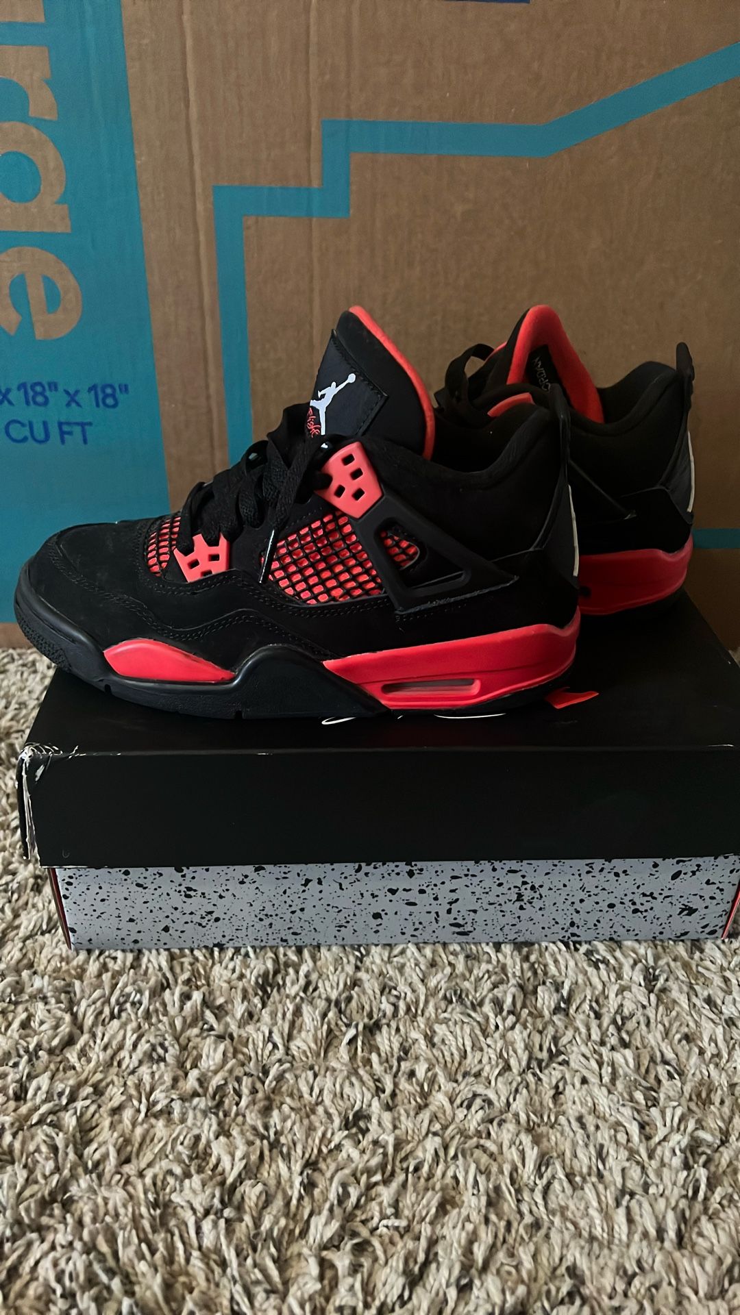 Jordan 4 Retro Red Thunder (GS)