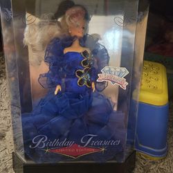 Birthday Treasures September Limited Edition 1992 Collector BARBIE DOLL