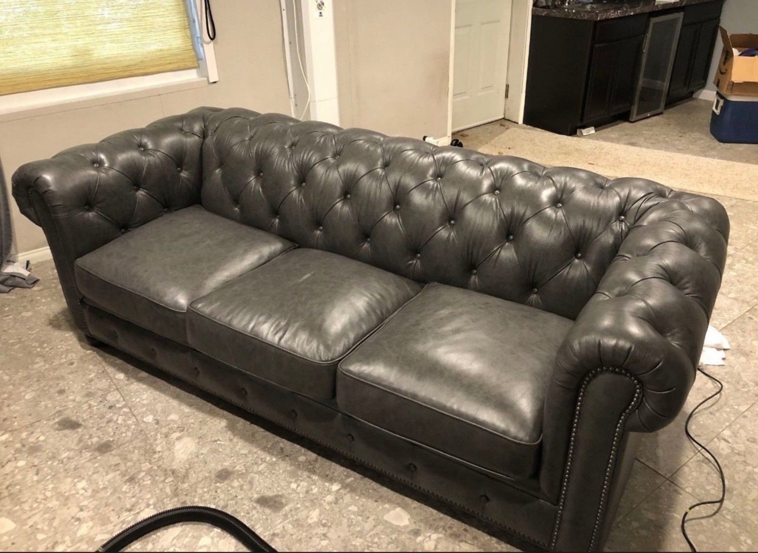 Chesterfield Genuine Leather Sofa by Birch Lane