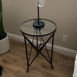 ANTIQUE FOOTED TABLES PAIR