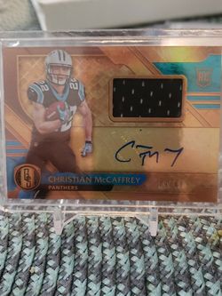 Christian McCaffrey Rookie Patch Auto RPA /49 Football Cards