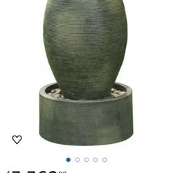 Indoor/Outdoor Garden Water Fountain Modern Garden Water Fountain Features for Pool  Deck Patio Porch Landscaping Yard Accent 