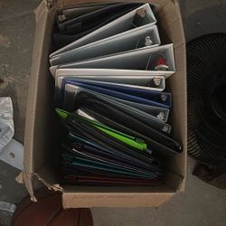 Empty Binders And Folders ($2 Each) 
