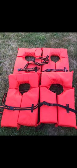 Four Life Vests Size 30-52” Chest