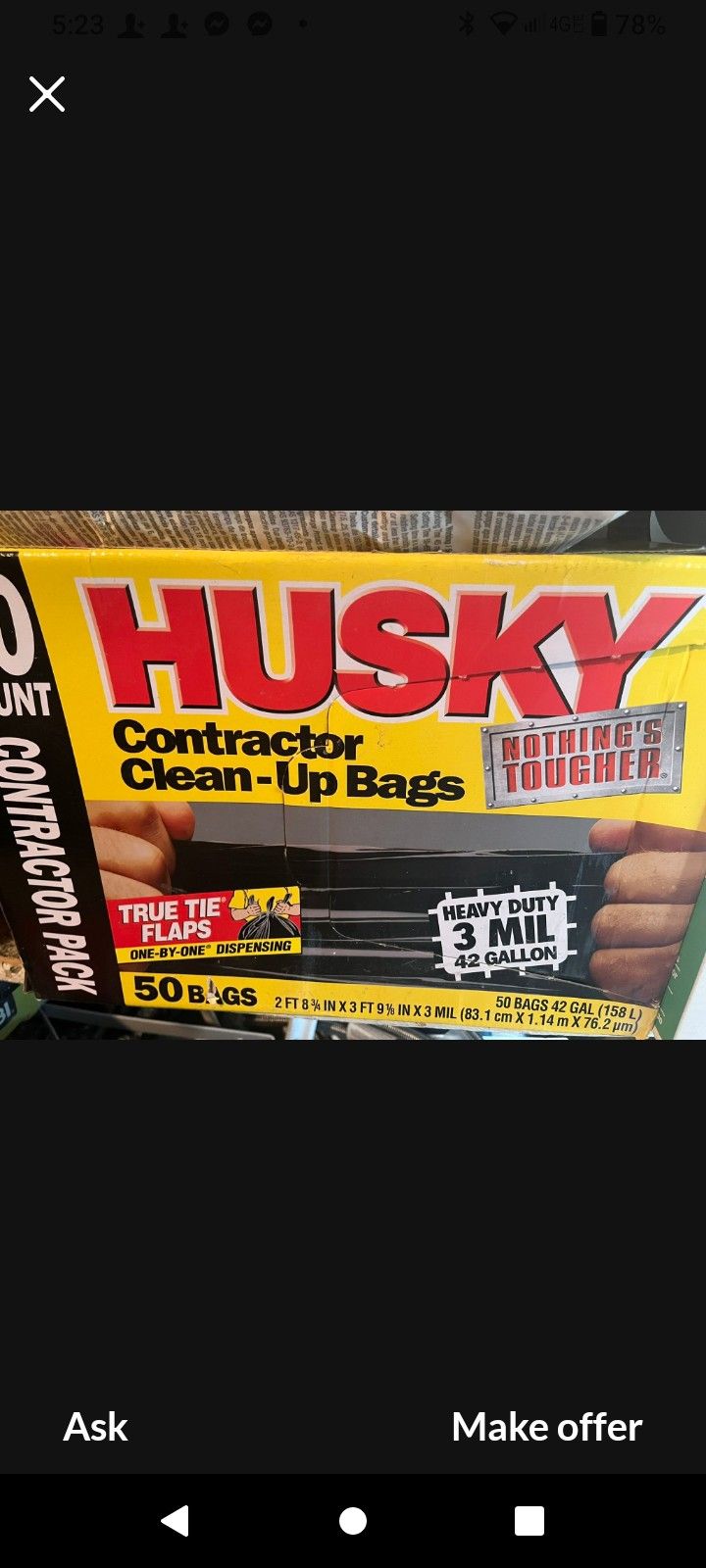 Husky Contractor Cleanup Bags