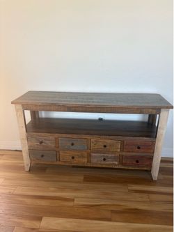 Reclaimed Wood Apothecary Style Console / Media Stand