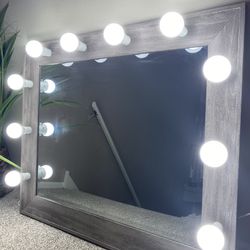 Brand New Luxury Professional Makeup Vanity Mirror Wooden Gray