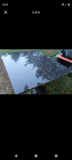 2 Polished Black Granite Slab