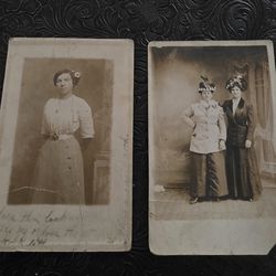 (2) Antique picture postcards