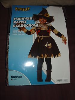 Pumpkin Patch Scarecrow Toddler Costume COMPLETE OUTFIT SIZE 3T/4T CUTE!