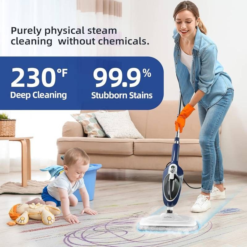 GorFanty Steam Mop - 10-in-1 Floor Steamer Detachable MultiPurpose