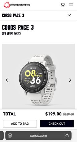 Coros Pace 3 running watch