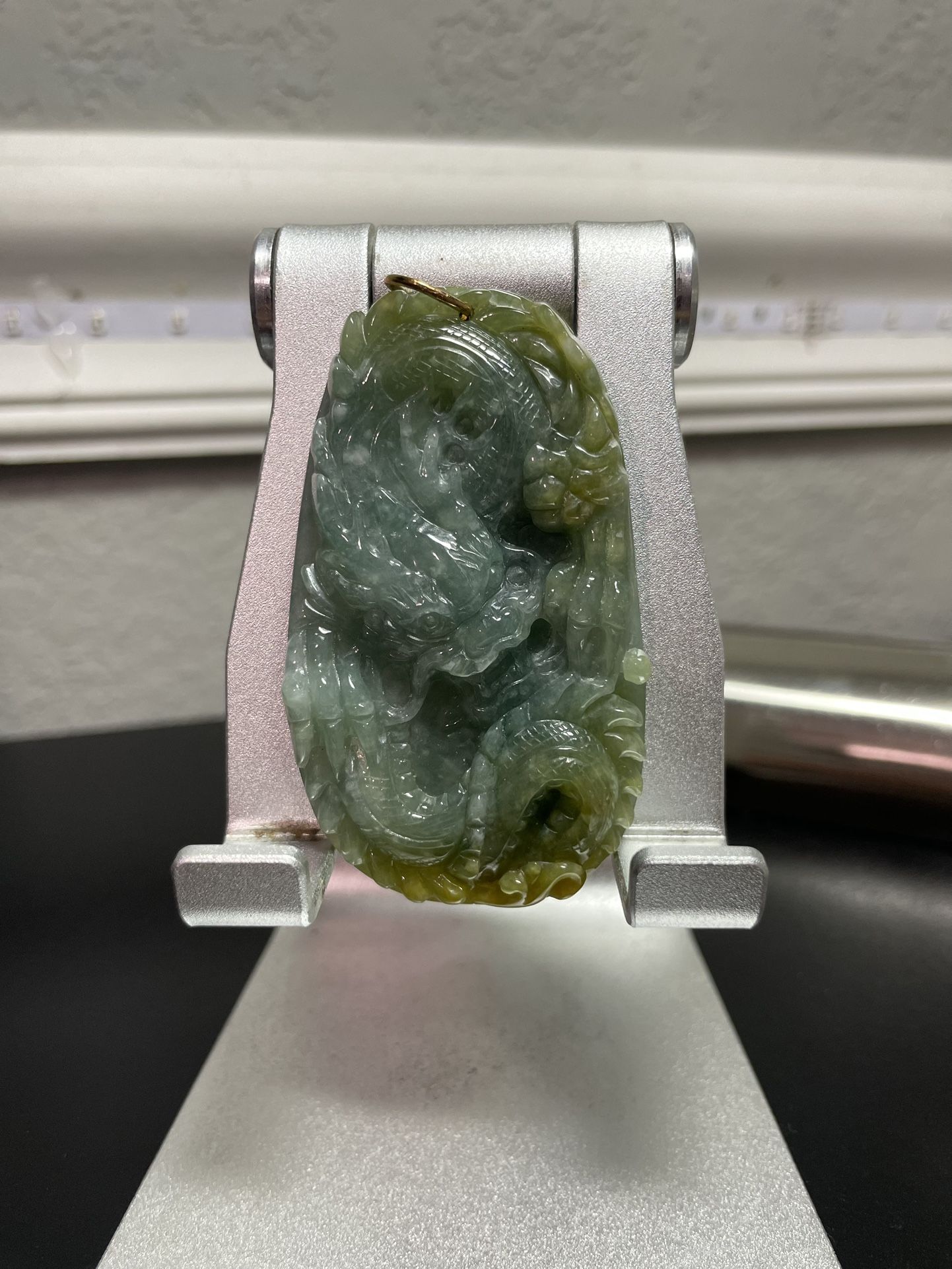 Two Tone Jade Dragon Pendant