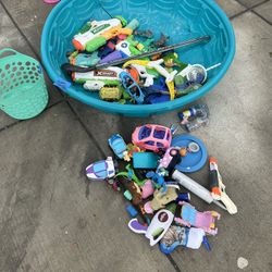 Pile Of Toys And Pool