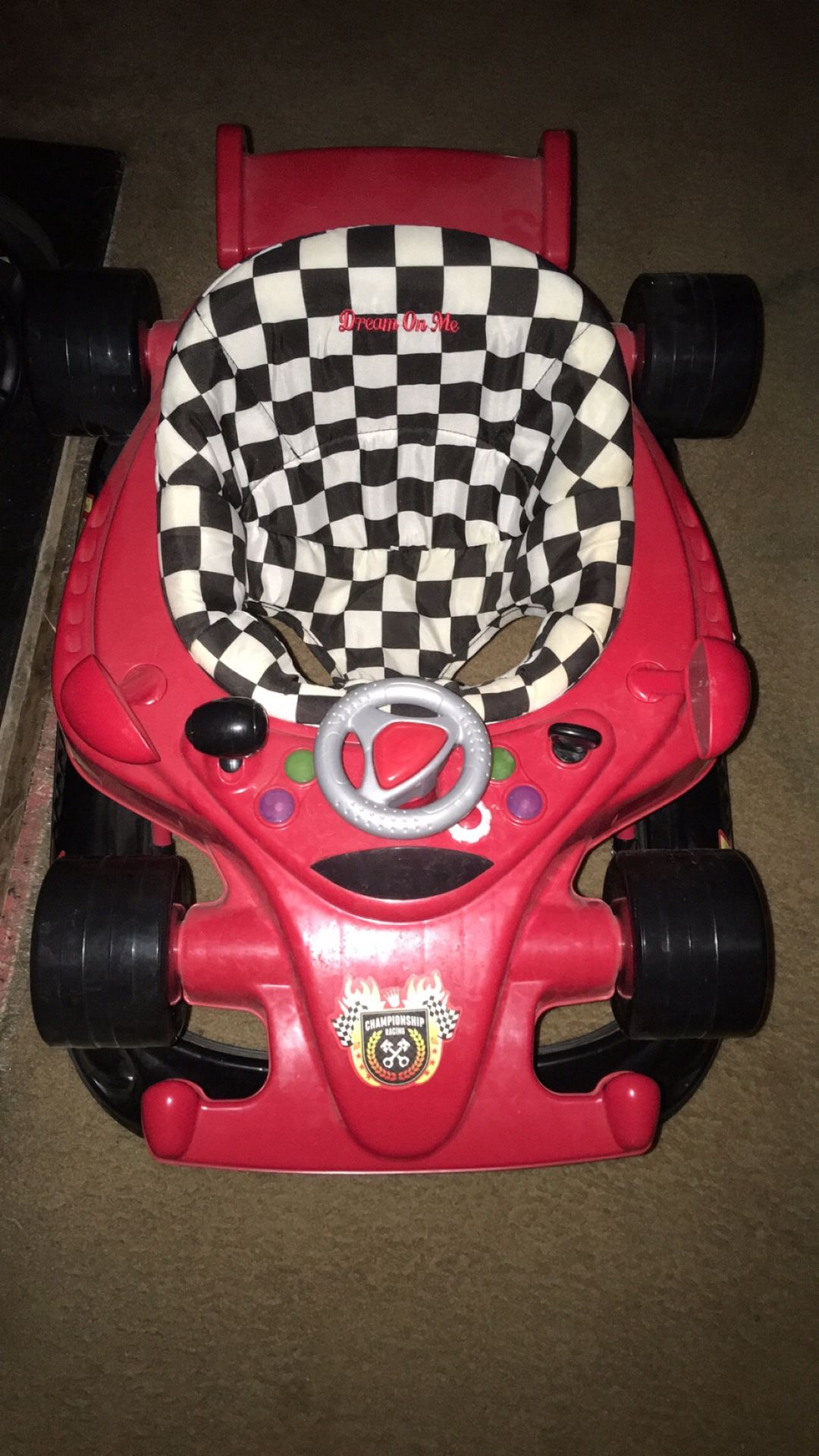 Dream on me red activity walker