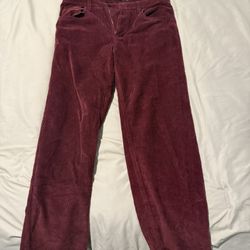 Empyre Maroon Corduroy Pants (34)
