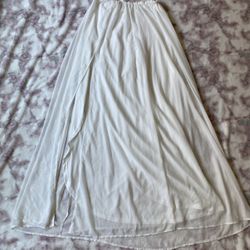White Flowy Maxi Skirt 