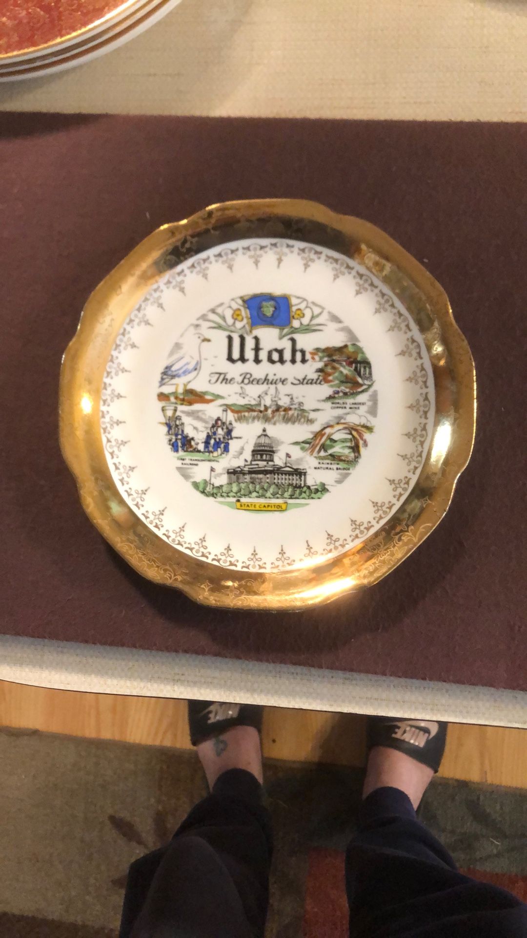 Vintage souvenir State plates