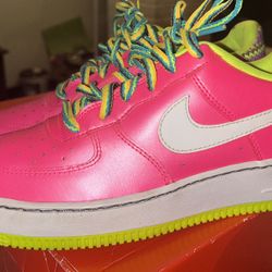 Nike Air Force One Hot Pink Sz 6y 