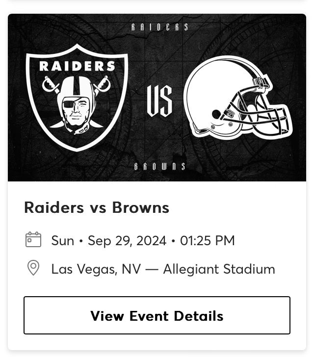 Raiders Vs Browns