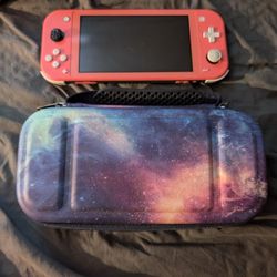 Nintendo Switch With Case And 4 Games 