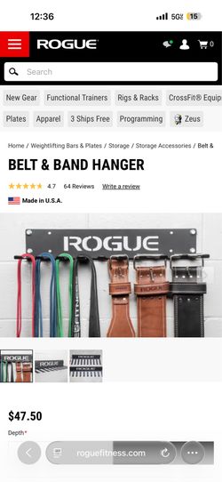 Rogue belt hanger