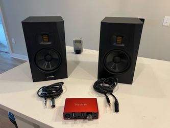 ADAM Audio T7V Studio Monitors + Focusrite Scarlett 2i2 – Complete Studio Bundle