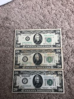 Old $20 from 1928-1934 and 1981