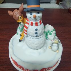 Disney Store Christmas 2002 Figurine Bambi "First Snowfall