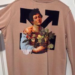 off white medium crew neck sweat shirt