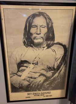Chief Sitting Bear Kiowa Tribe 1973 Vintage Poster