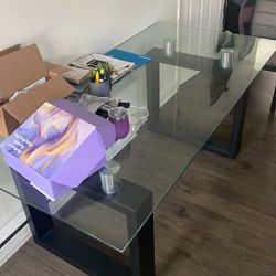 Glass Top Dining Table